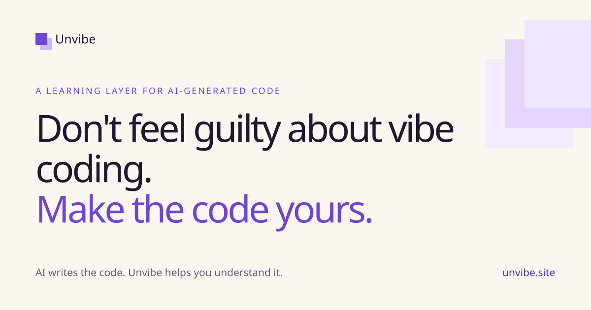 Unvibe preview
